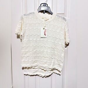 Jessica Simpson Girls 2 piece Crochet Shorts Set Outfit, Color: Cream/Size: 8